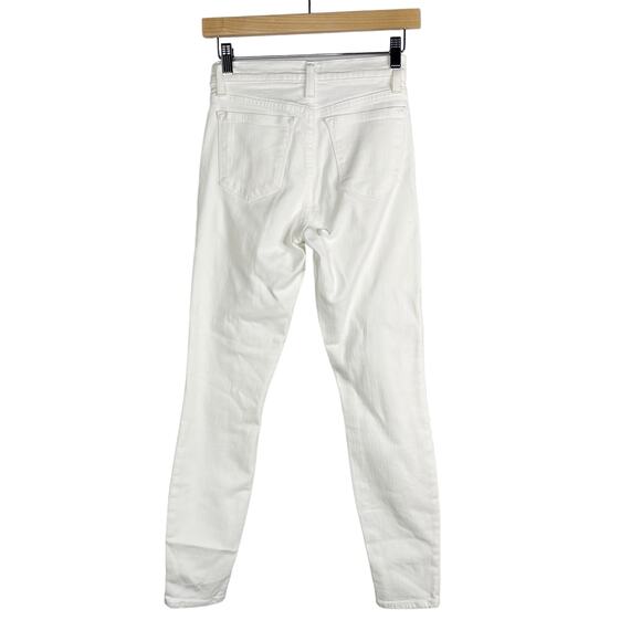 J Crew Womens Size 25 White 9" Mid Rise Toothpick Skinny Jeans Cotton Stretch - Picture 2 of 11